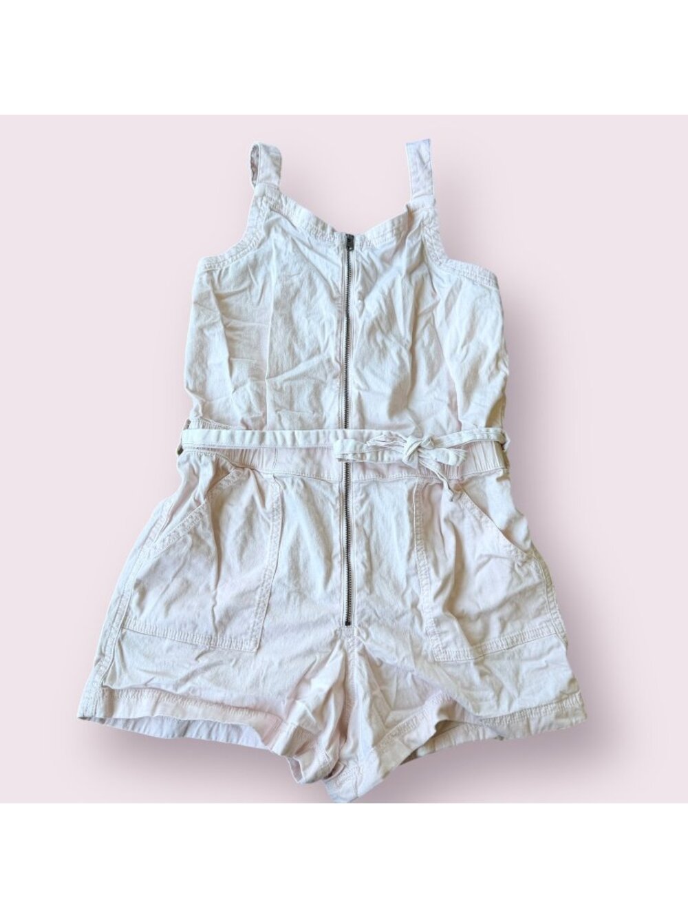 Abercrombie Kids Girls Pink Belted Romper
